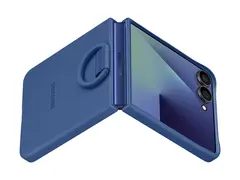 Samsung EF-PF766 - Baksidedeksel for mobiltelefon med ring - silikon - bl&#229;