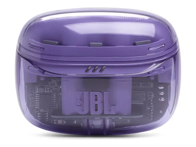 JBL TUNE Beam 2 - Ghost Edition - True wireless-hodetelefoner med mikrofon i øret - Bluetooth - aktiv støydemping - spøkelsesfløyel 