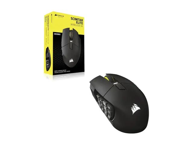 CORSAIR Scimitar Elite SE - Mus optisk 16 knapper trådløs, kablet ...