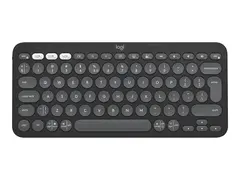 Logitech Pebble Keys 2 K380s - Tastatur trådløs - Bluetooth LE - QWERTY - US International - tonal grafitt