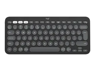 Logitech Pebble Keys 2 K380s - Tastatur - trådløs Bluetooth LE - QWERTY - US International - tonal grafitt