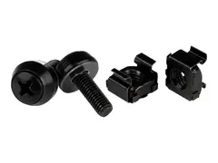 STARTECH.COM 10-32 Server Rack Screws and Nuts - 50 Pack Rack Mount Hardware -