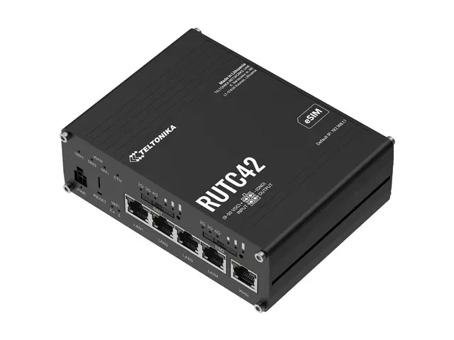 Teltonika RUTC42 - Trådløs ruter WWAN 4-portssvitsj 1GbE Wi-Fi 6 D...