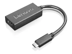 Lenovo - Video adapter - USB-C hann til HDMI hunn 24 cm - svart - støtte for 4K 60 Hz (3840 x 2160)
