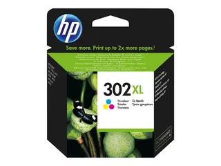 HP 302XL - 8 ml - Høy ytelse - farge (cyan, magenta, gul) original - blekkpatron - for Deskjet 1110, 21XX, 36XX; ENVY 45XX; Officejet 38XX, 46XX, 52XX