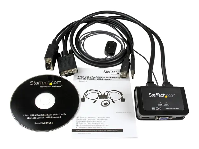 Startech 2 Port USB VGA Cable KVM Switch - Powered with Remote Dua...