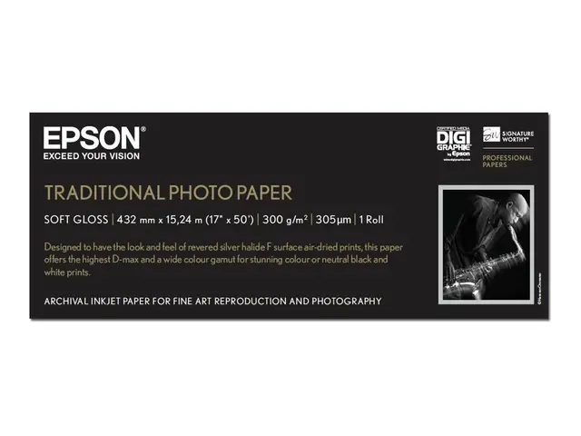 Epson Traditional Photo Paper - Rull (43,2 cm x 15 m) - 300 g/m² -...