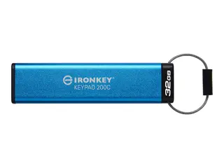 Kingston IronKey Keypad 200C - USB-flashstasjon kryptert - FIPS 140-3 Level 3 - 32 GB - USB-C 3.2 Gen 1