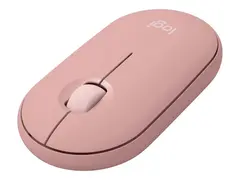 Logitech Pebble Mouse 2 M350s - Mus - optisk 3 knapper - tr&#229;dl&#248;s - Bluetooth 5.2 LE - tonal rosa