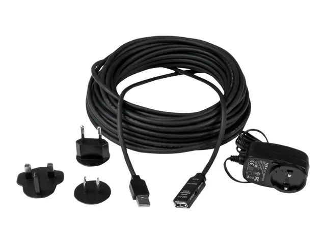 StarTech.com 10m USB 2.0 Active Extension Cable M/F - 10 meter USB...