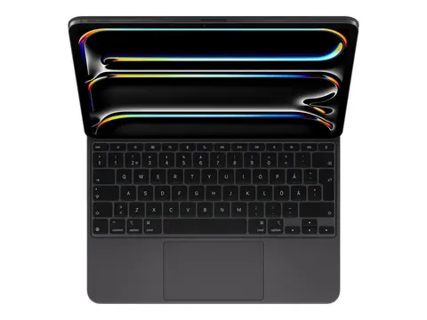 Apple Magic Keyboard - Tastatur og folioveske med styrepute - bakbelysning - Apple Smart connector - Svensk - svart - for 13-inch iPad Pro (M4)