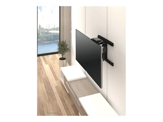 Neomounts AWL28-220BL1 - Hylle for medieboks svart på flatpanel