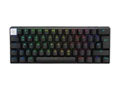 Logitech G PRO X 60 - Tastatur 60% - TKL - bakgrunnsbelyst - tr&#229;dl&#248;s - 2.4 GHz, Bluetooth - QWERTY - Pan Nordic - svart