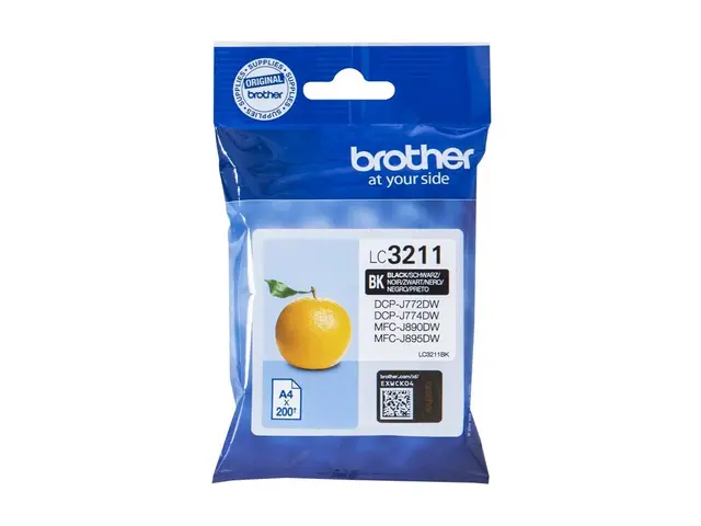Brother LC3211BK - Svart - original - blekkpatron - for Brother DC...
