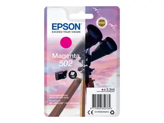 Epson 502 - 3.3 ml - magenta - original - blære med RF/lyd-alarm blekkpatron - for Expression Home XP-5100, XP-5150; WorkForce WF-2860, WF-2865DWF, WF-2880DWF, WF-2885DWF