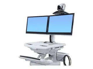 Ergotron StyleView Camera Shelf - Monteringskomponent (brakett, hylle, monteringsmaskinvare, berøringsholdestrimmel, stropp) for videokonferansekamera - sølv - under monitor