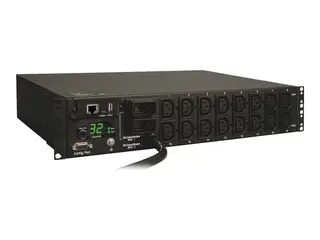 Eaton 7.4kW Single-Phase Switched PDU, LX Interface, 230V Outlets (16-C13), IEC-309 Blue 230V 32A, 3.6m Cord, 2U Rack-Mount, TAA horizontal rackmount - str&#248;mfordelerenhet - 7.4 kW