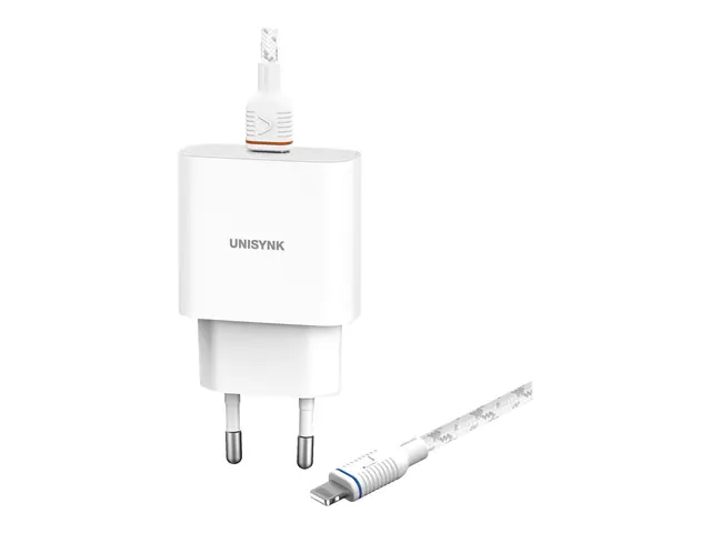 Unisynk Slim Wall Charger - Strømadapter 20 watt 3 A PD 3.0 (24 pi...