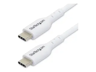 StarTech - USB-kabel - USB-C (hann) til USB-C (hann) USB 2.0 - 3 A - 1 m - USB Power Delivery (60W) - hvit (en pakke 2)