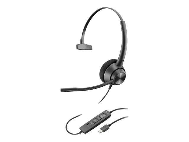 Poly EncorePro 310 - 300 series hodesett on-ear kablet USB-C svart...