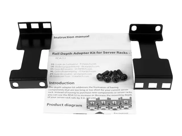 Startech Rail Depth Adapter Kit for Server Racks - 4 in. (10 cm) R...