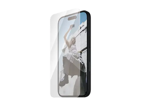 SAFE. by PanzerGlass - Skjermbeskyttelse for mobiltelefon ultrabred passform - glass - 6.1" - for Apple iPhone 16