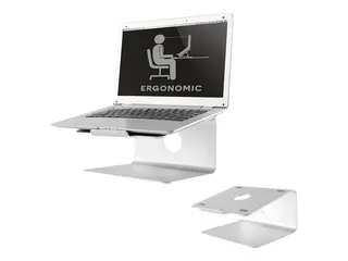 Neomounts NSLS050 - Stativ - for notebook b&#248;rstet aluminium - s&#248;lv - skjermst&#248;rrelse: 10&quot;-17&quot; - skrivebord