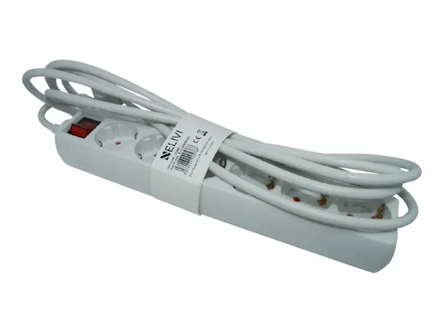 Elivi - Flerkoplingslist - AC 250 V - utgangskontakter: 6 (6 x str...