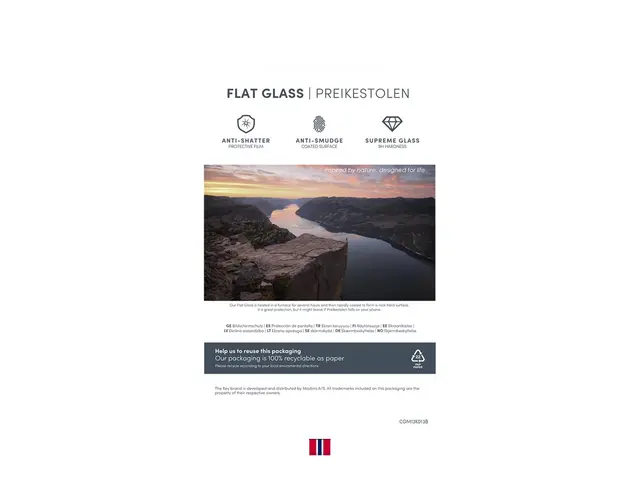 Key Preikestolen - Skjermbeskyttelse for mobiltelefon 2.5D glass 6...