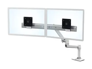 Ergotron LX - Monteringssett (dobbel direktearm, undermonterings c-klemme) for 2 LCD-skjermer - hvit - skjermst&#248;rrelse: inntil 25&quot; - skrivebord