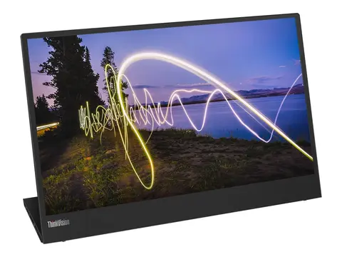 Lenovo ThinkVision M15 - LED-skjerm - 15.6" portabel - 1920 x 1080 Full HD (1080p) @ 60 Hz - IPS - 250 cd/m² - 1000:1 - 6 ms - 2xUSB-C - ravnsort