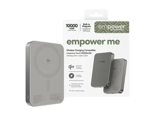 empower by PanzerGlass - Strømbank 10000 mAh (USB-C) titan