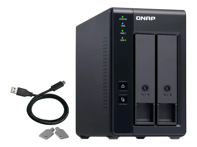 QNAP TR-002 - Harddiskarray - 2 brønner (SATA-600) - USB 3.1 Gen 2...