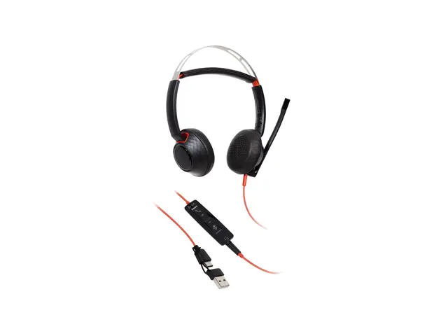 HP Poly Blackwire 5220 - hodesett USB-C, 3,5 mm jakk