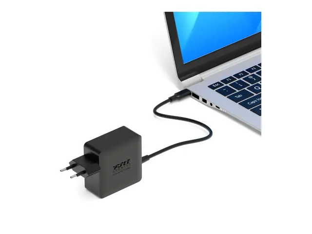 PORT Connect - USB-C-strømadapter - GaN2 - AC 100-240 V - 65 watt ...