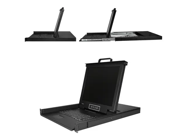 StarTech 8 Port Rackmount KVM Console with 6ft Cables, Integrated ...