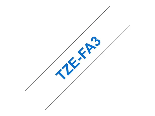 Brother TZe-FA3 - Tøy adhesiv blått på hvitt Rull (1,2 cm x 3 m) 1...