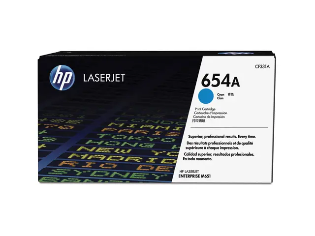 HP 654A - Cyan - original - LaserJet - tonerpatron (CF331A) - for ...