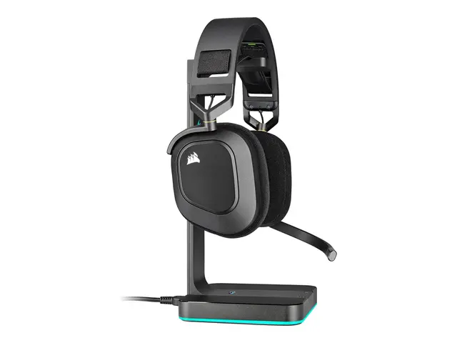 CORSAIR Gaming HS80 RGB - Hodesett full størrelse kablet USB karbon