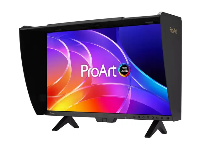 ASUS ProArt PA27USD - OLED-skjerm - USB - 27" (26.5" synlig) 3840 x 2160 4K @ 240 Hz - 1000 cd/m² - 1500000:1 - HDR10 - 0.1 ms - 2xThunderbolt 4, 2xHDMI, DisplayPort, 12G-SDI - høyttalere - svart 