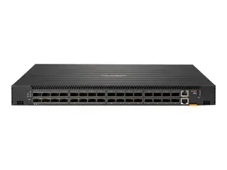 HPE Aruba 8325-32C - Switch - L3 - Styrt 32 x 100 Gigabit QSFP28 / 40 Gigabit QSFP+ - bakside til front-luftflyt - rackmonterbar - DC-strøm - TAA-samsvar