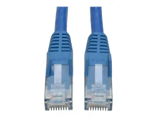 Eaton Tripp Lite Series Cat6 Gigabit Snagless Molded (UTP) Ethernet Cable (RJ45 M/M), PoE, Blue, 2 ft. (0.61 m) Koblingskabel - RJ-45 (hann) til RJ-45 (hann) - 61 cm - UTP - CAT 6 - formst&#248;pt, uten hindringer, flertr&#229;det - bl&#229;