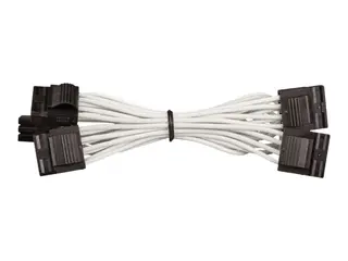 CORSAIR Premium individually sleeved (Type 4, Generation 3) Strømkabel - 6-pin intern strømkontakt (hunn) til 4-pin intern strøm (hunn) - 75 cm - låst - hvit