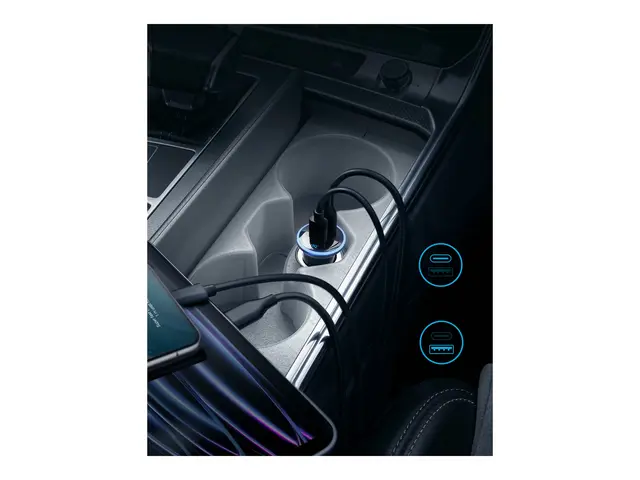 Anker 323 - Bilstrømadapter 52.5 watt 3 A IQ 3.0, Fast Charge 2 ut...