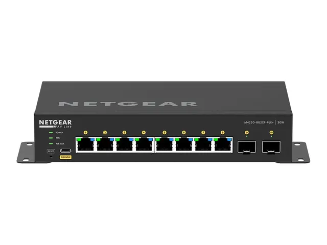 NETGEAR AV Line M4250-8G2XF-PoE+ - Switch L3 Styrt 8 x 10/100/1000...