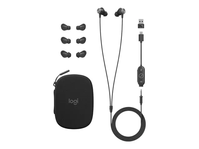 Logitech Zone Wired Earbuds - Hodesett - i øret - kablet - 3,5 mm ...