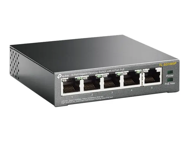 TP-Link TL-SG1005P - Switch - ikke-styrt - 4 x 10/100/1000 (PoE) +...