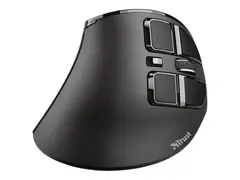 Trust Voxx - Vertikal mus - ergonomisk - h&#248;yrehendt optisk - 9 knapper - tr&#229;dl&#248;s - Bluetooth, 2.4 GHz - USB tr&#229;dl&#248;s mottaker