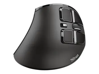 Trust Voxx - Vertikal mus - ergonomisk - h&#248;yrehendt optisk - 9 knapper - tr&#229;dl&#248;s - Bluetooth, 2.4 GHz - USB tr&#229;dl&#248;s mottaker