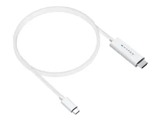 HyperDrive - Adapterkabel - USB-C hann til HDMI hann 2.5 m - hvit - 4K 60Hz støtte, Støtte for DP Alt-modus